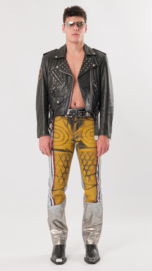 HARLEY DAVIDSON 1980s BIKER CROPPED LEATHER JACKET (S)