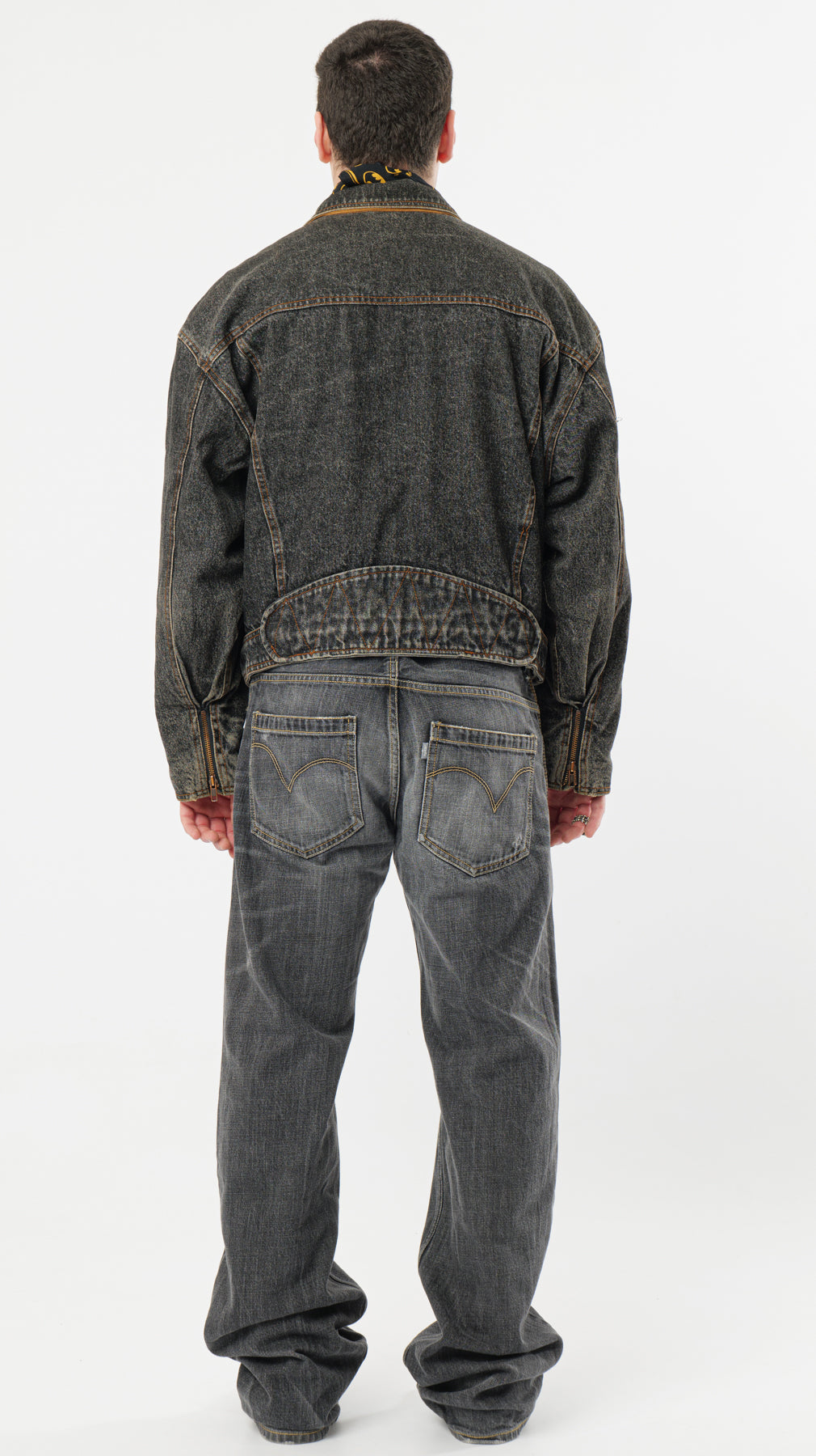 1980s MOTORCYCLE DENIM JACKET (M)