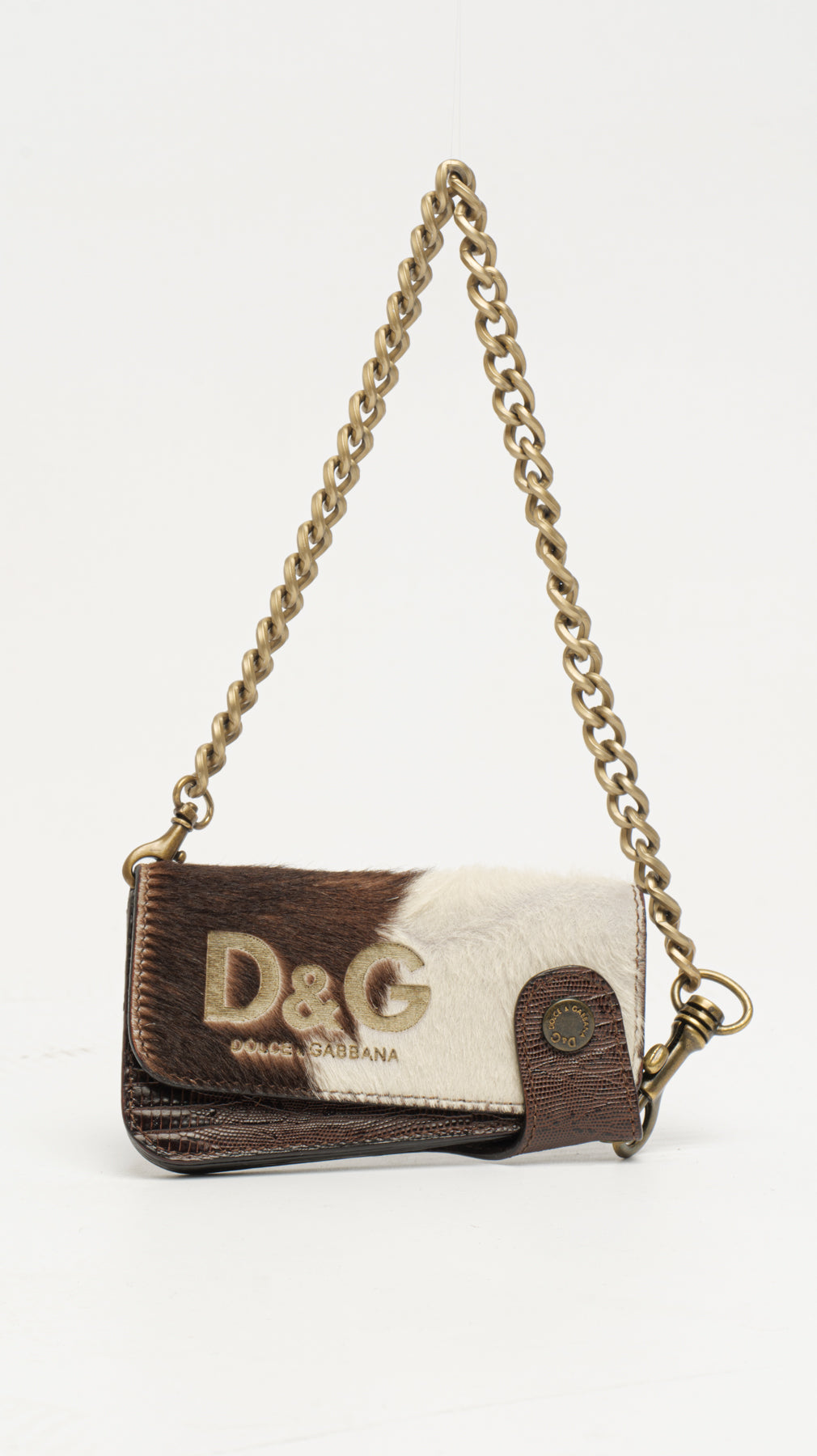 DOLCE & GABBANA HORSE FURS CHAIN WALLET